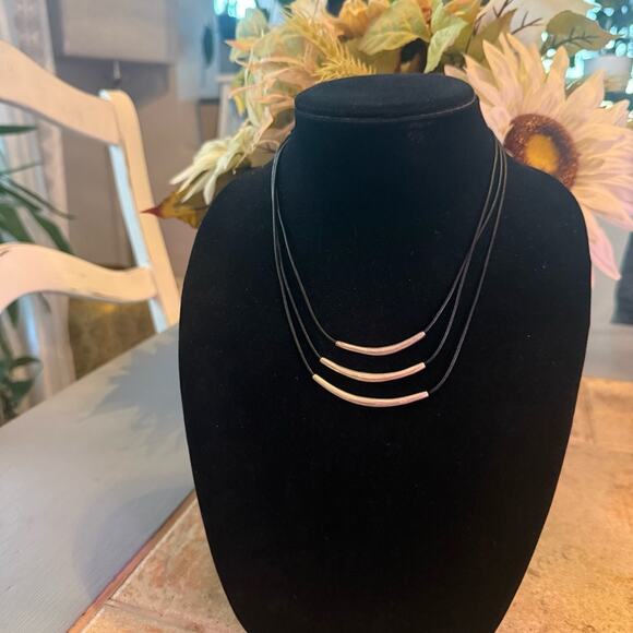 Silpada 925 Sterling Silver & Leather Necklace - Picture 2 of 6